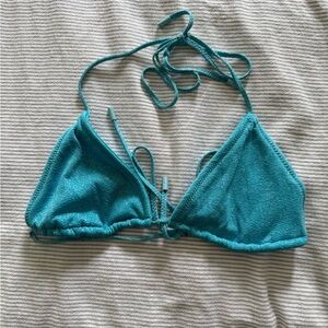 Baby blue sparkly Triangl Bikini Top